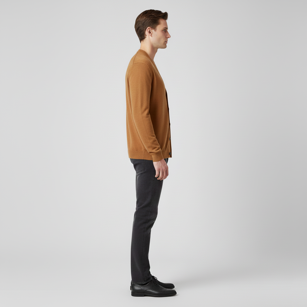 Men's cardigan with button closure