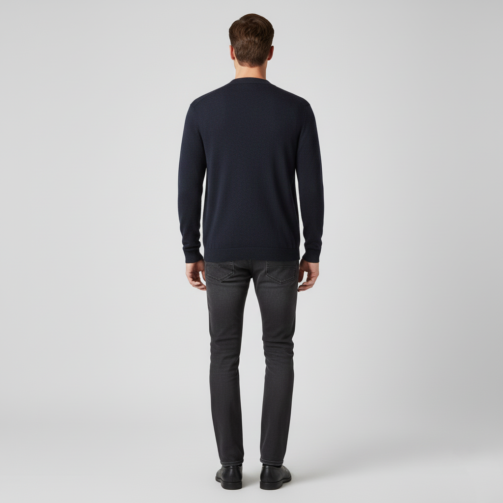 Men's cardigan with button closure