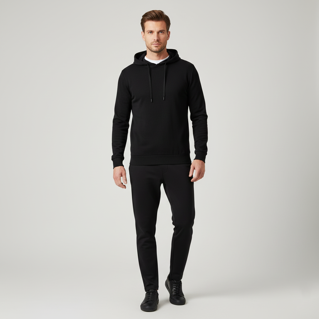 Men's sporty hooded sweater