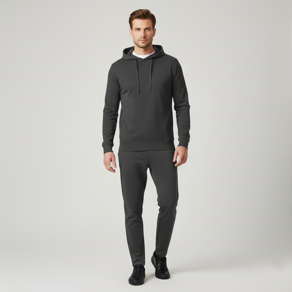 Men's sporty hooded sweater