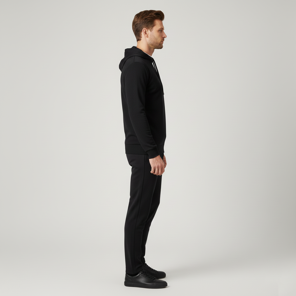 Men's sporty hooded sweater