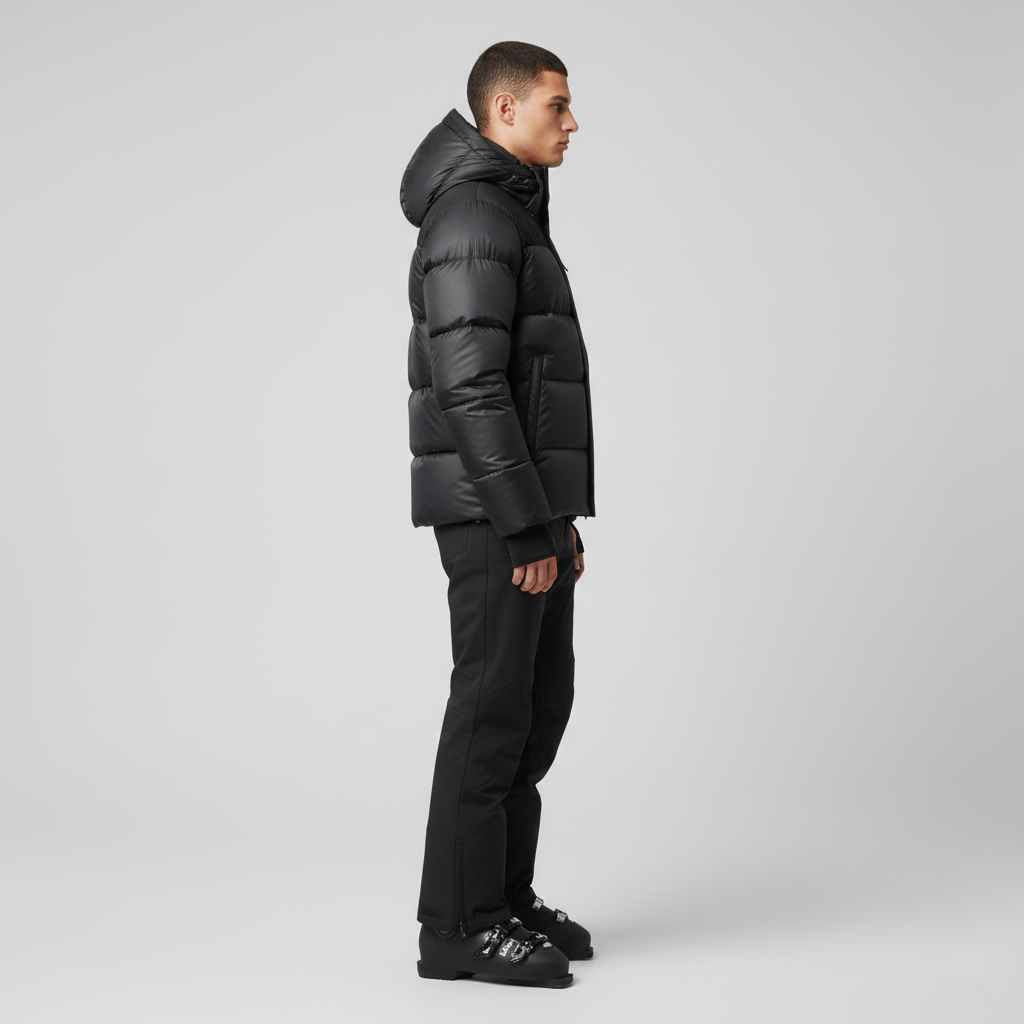 Men's warm puffer jacket for ski season
