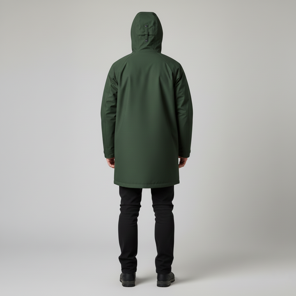 Men's waterproof parka with hood