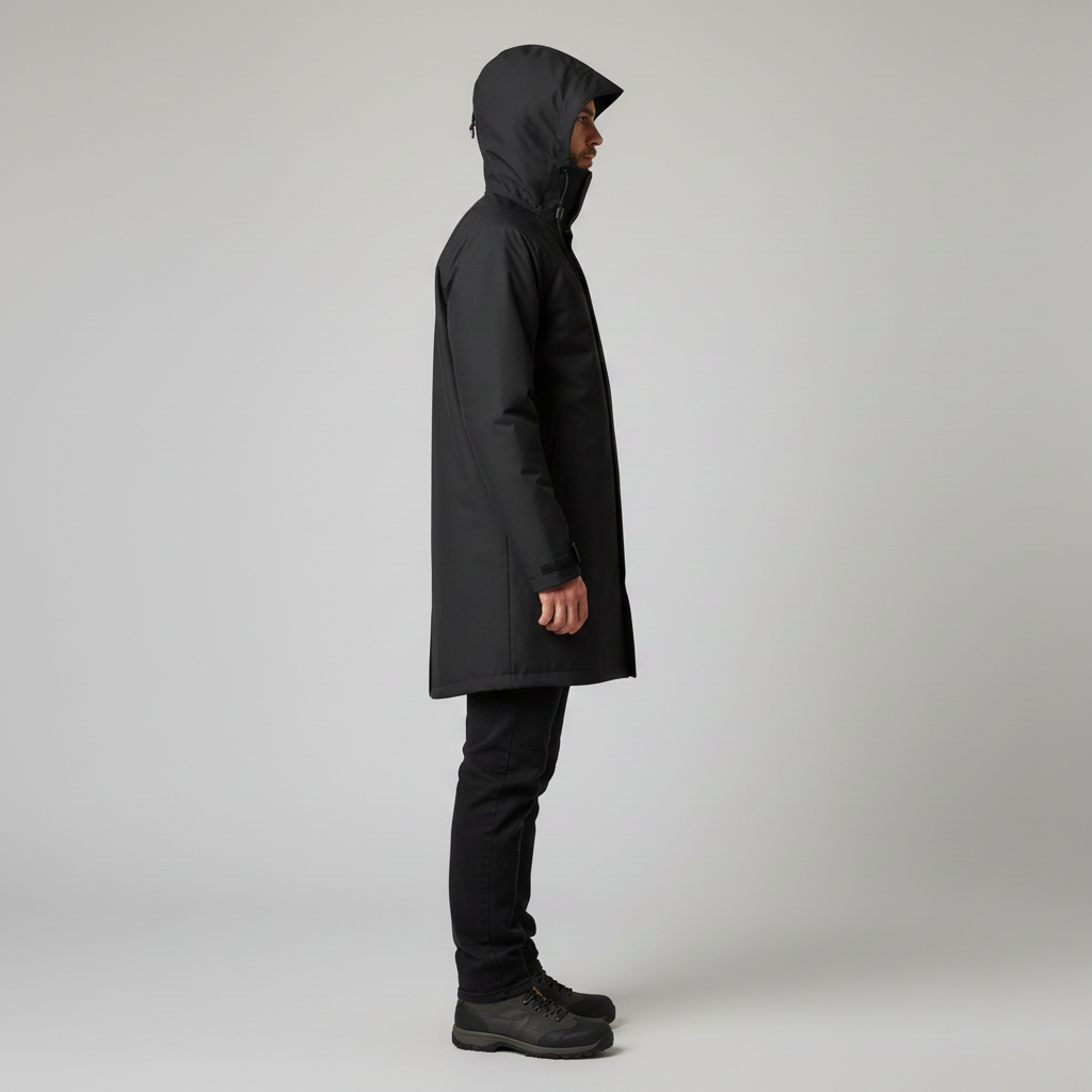 Men's waterproof parka with hood