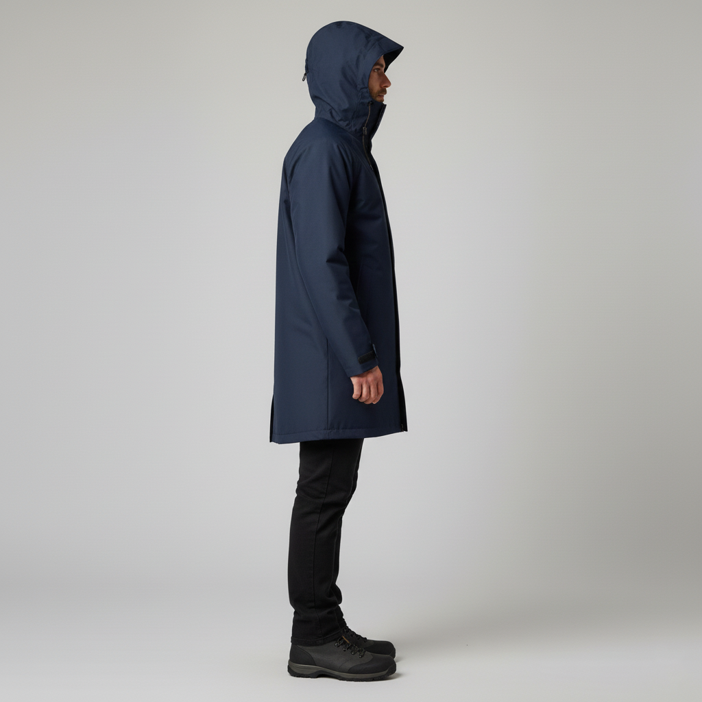 Men's waterproof parka with hood