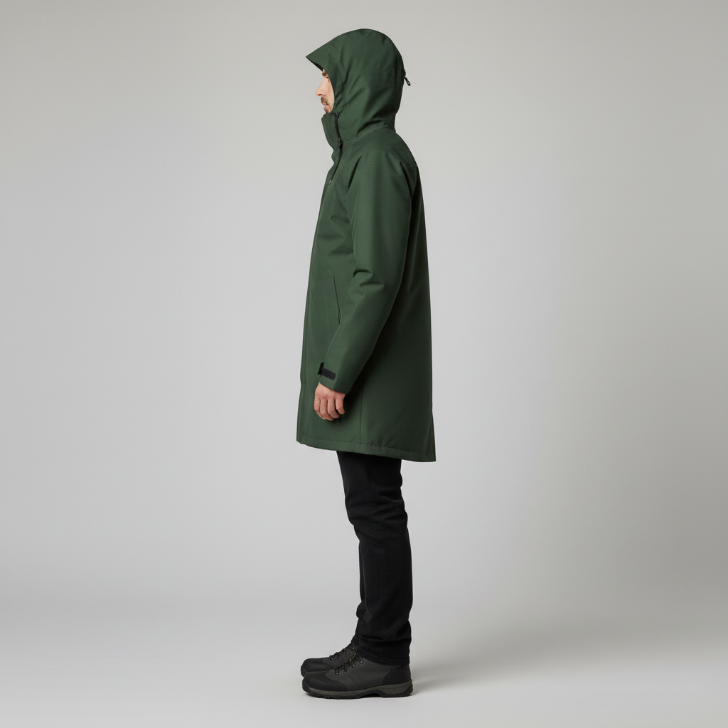 Men's waterproof parka with hood