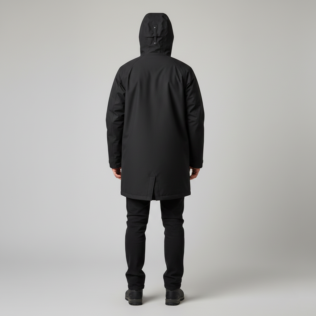Men's waterproof parka with hood
