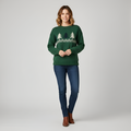 Women's Christmas sweater with pine tree
