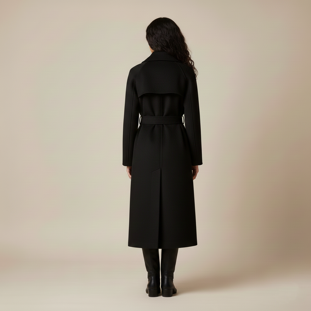 Women's coat with button closure