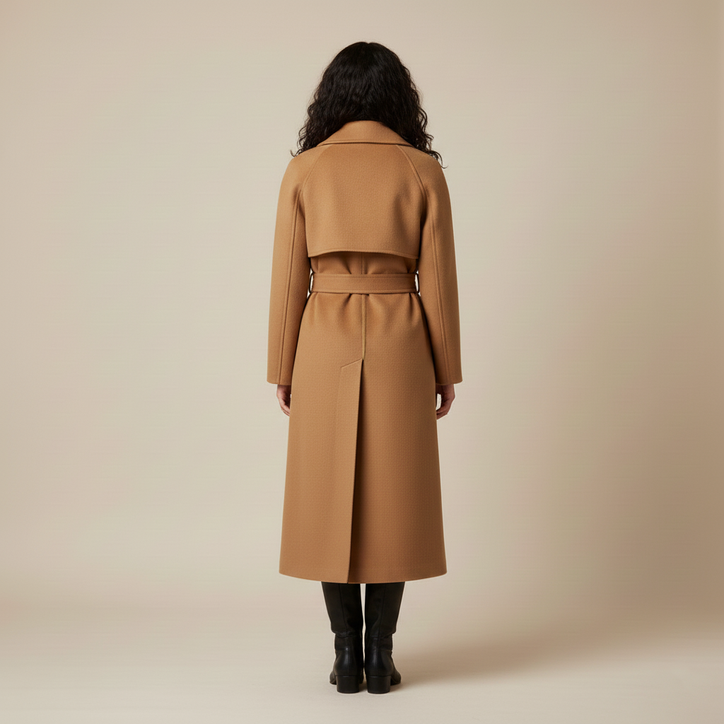 Women's coat with button closure