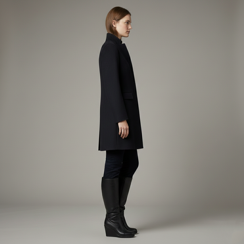 Women's high winter boots with wedge heel