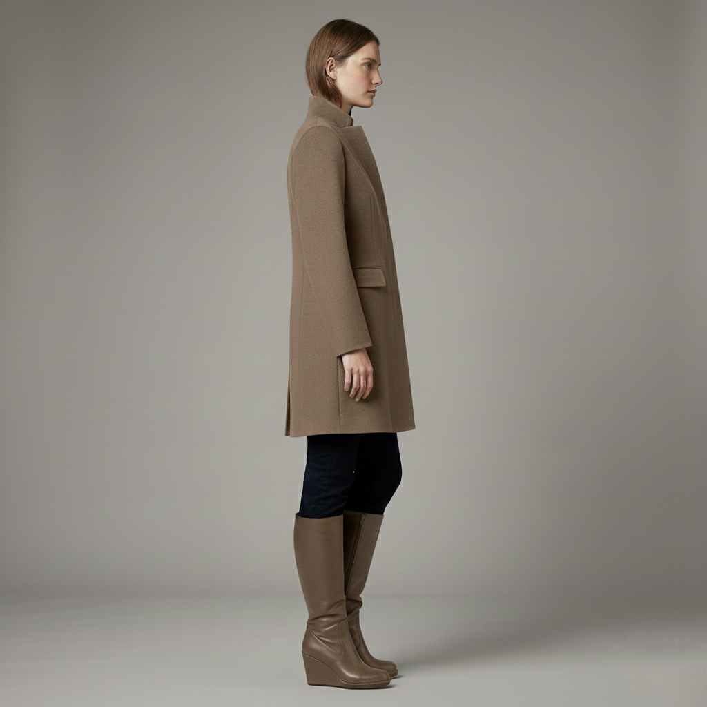 Women's high winter boots with wedge heel