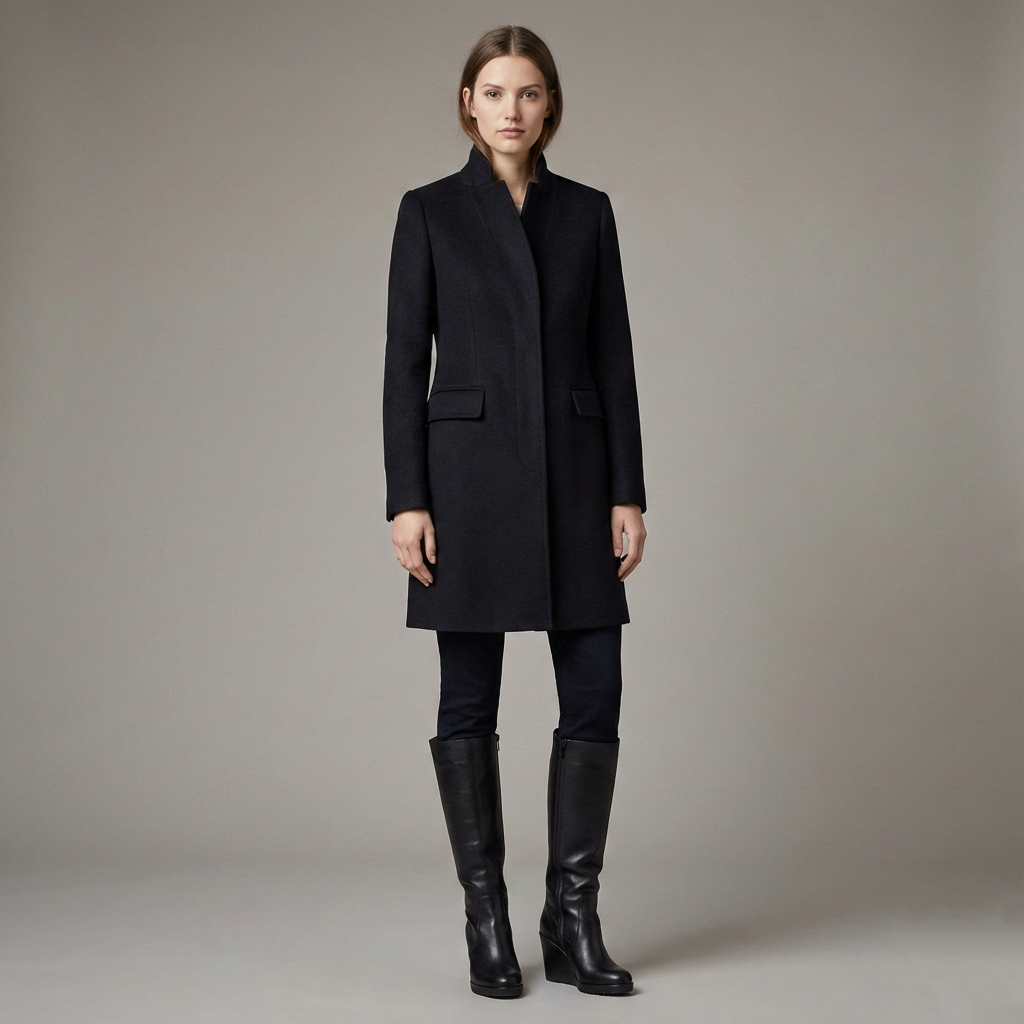 Women's high winter boots with wedge heel