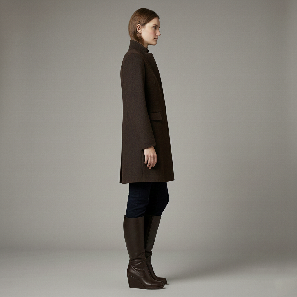 Women's high winter boots with wedge heel