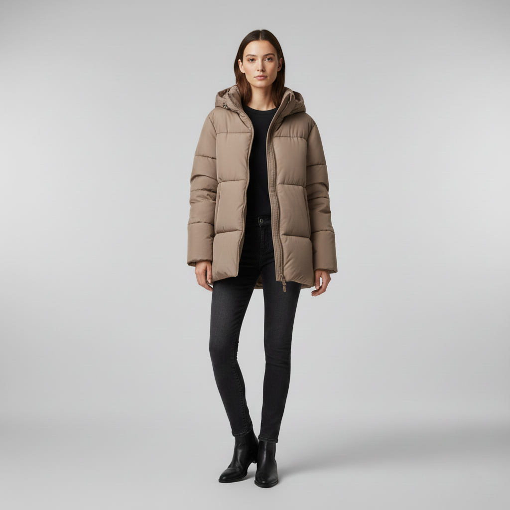 Women's puffer jacket for winter