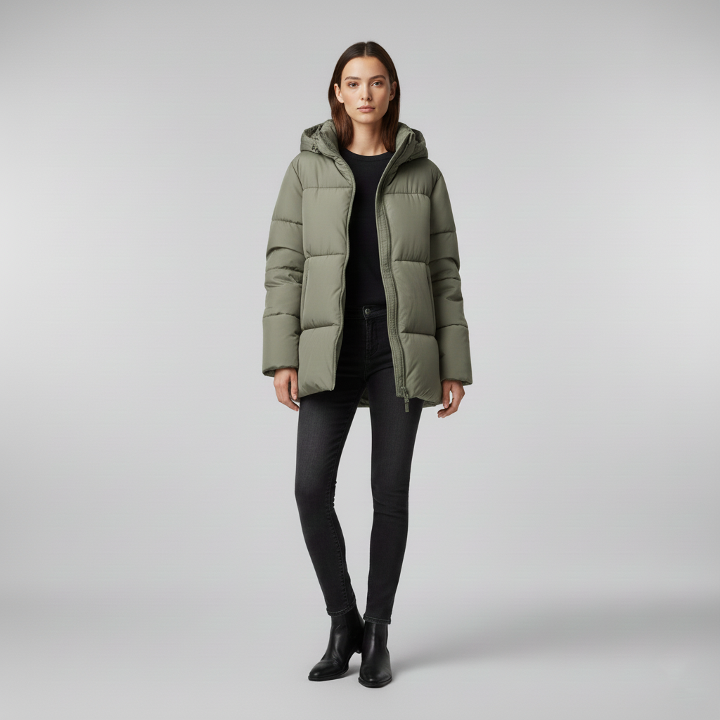 Women's puffer jacket for winter