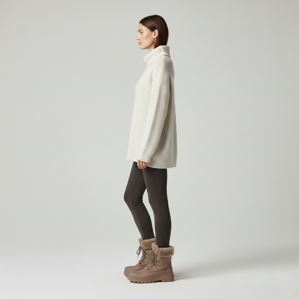 Women's warm winter boots with thick soles