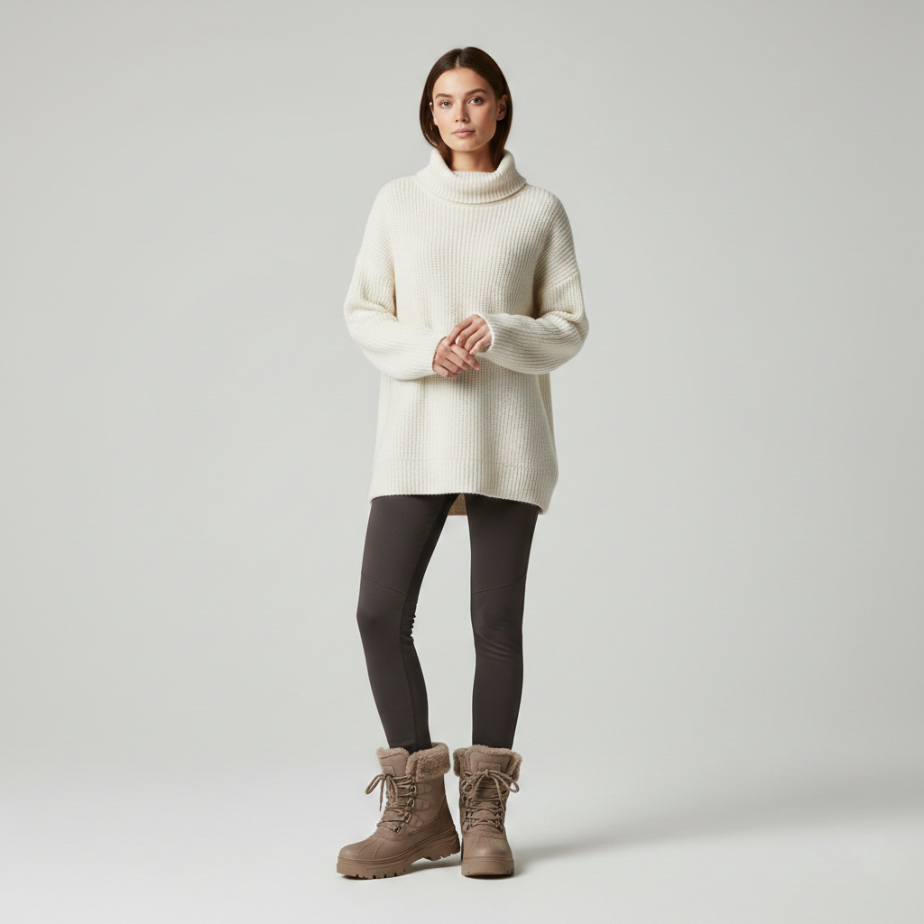 Women's warm winter boots with thick soles