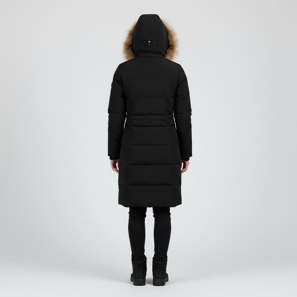 Women's warm winter coat with hood