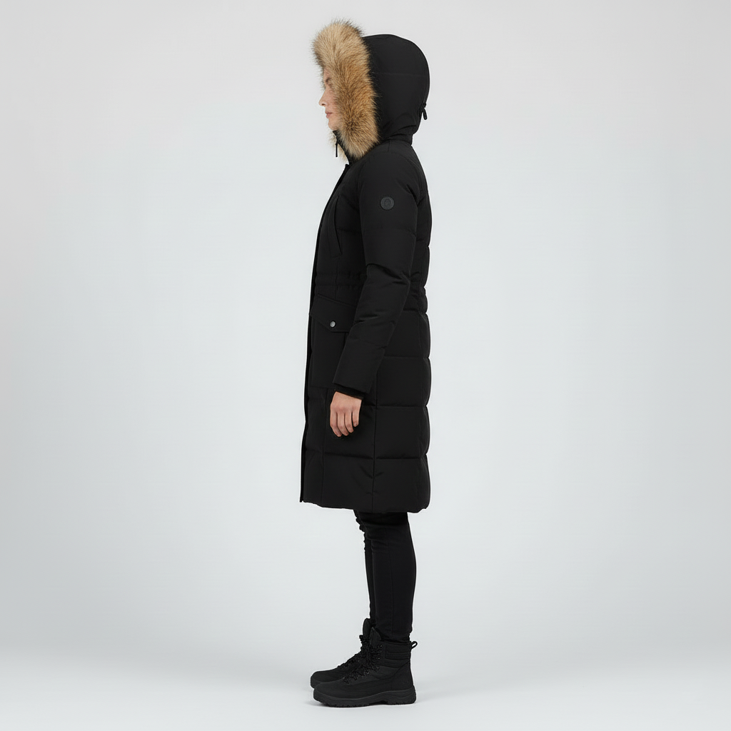 Women's warm winter coat with hood